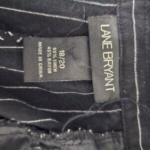 Lane Bryant 18/20 black pinstriped straight leg pants